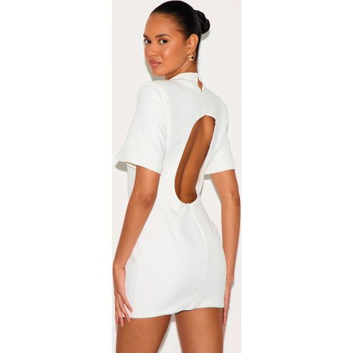 Mini robe cintrée tissée blanche à dos ouvert - PrettyLittleThing - Modalova