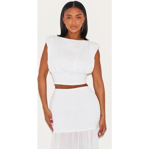 Shape Top à col bateau et taille froncée | Taille 48 - PrettyLittleThing - Modalova