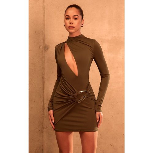 PLT Label Robe très moulante doublée à décolleté et empiècement - PrettyLittleThing - Modalova