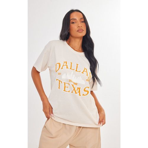 T-shirt oversize à imprimé Dallas Texas - PrettyLittleThing - Modalova