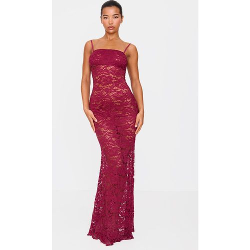 Robe longue en dentelle transparente - PrettyLittleThing - Modalova