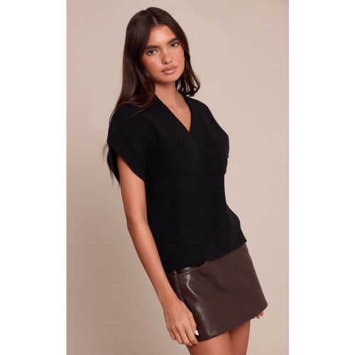 Pull sans manches en maille tricot | Taille Large - PrettyLittleThing - Modalova
