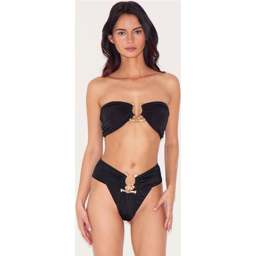 Haut de maillot de bain bandeau à empiècement martelé - PrettyLittleThing - Modalova