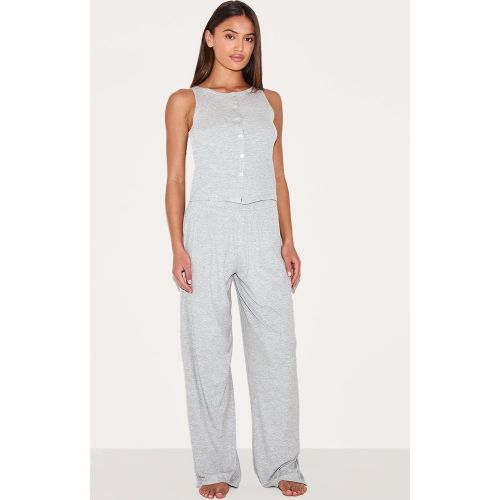 Ensemble de pyjama long côtelé à boutons - PrettyLittleThing - Modalova