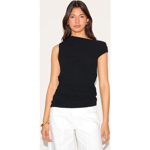 Top long texturé à détail drapé asymétrique - PrettyLittleThing - Modalova
