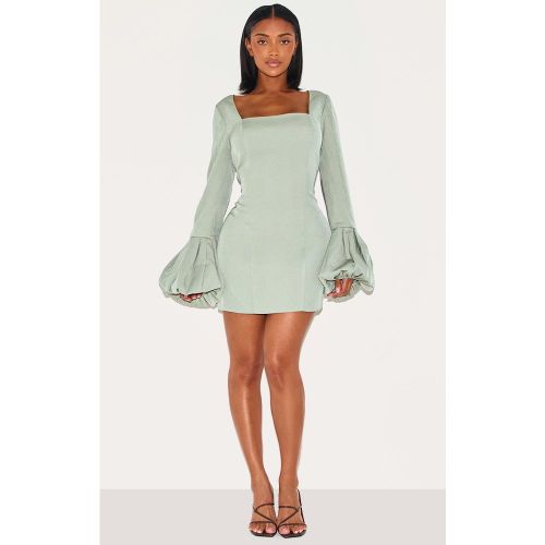 Shape Mini robe tissée stretch à col carré et manches bouffantes - PrettyLittleThing - Modalova