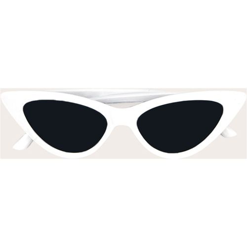 Lunettes de soleil style oeil de chat rétro blanches - PrettyLittleThing - Modalova