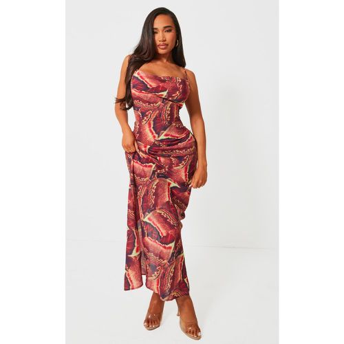 Shape Robe longue en maille tissée imprimé et col bénitier - PrettyLittleThing - Modalova