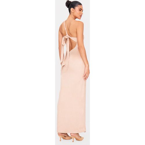 Robe longue en suédine à épaule unique et découpe - PrettyLittleThing - Modalova