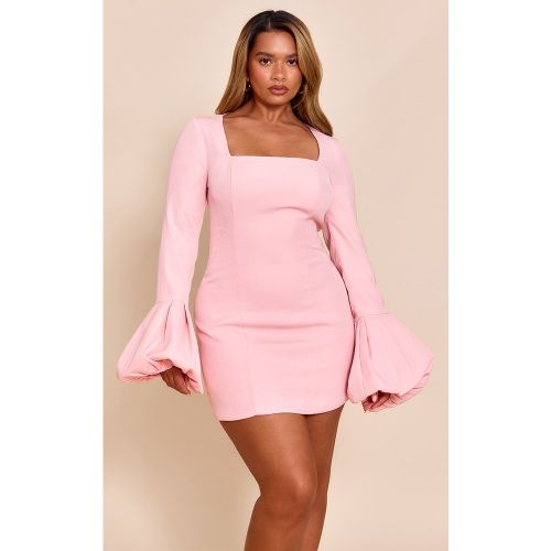 Shape Mini robe tissée stretch à col carré et manches bouffantes - PrettyLittleThing - Modalova