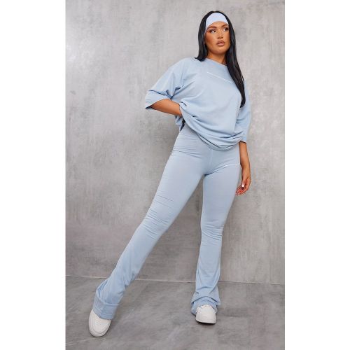 Pantalon flare bleu-gris imprimé - PrettyLittleThing - Modalova