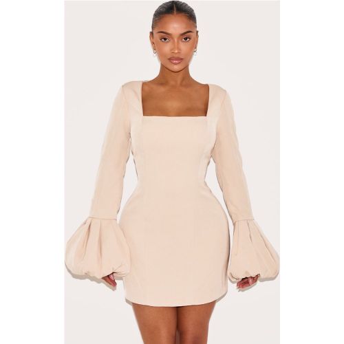 Shape Mini robe tissée stretch à col carré et manches bouffantes - PrettyLittleThing - Modalova