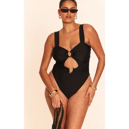 Plus Maillot de bain froncé à anneaux et découpes - PrettyLittleThing - Modalova