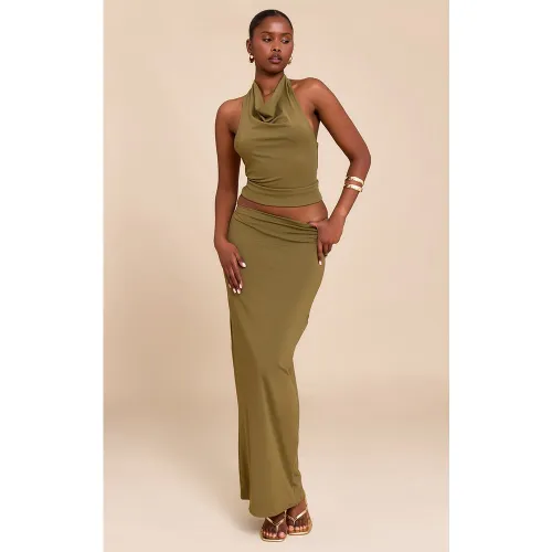 Jupe longue en Sculpt mat à taille mi-haute - PrettyLittleThing - Modalova