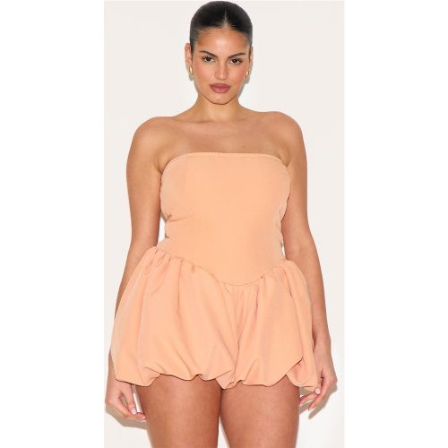 Plus Combishort bustier bouffant à ourlet contrastant - PrettyLittleThing - Modalova
