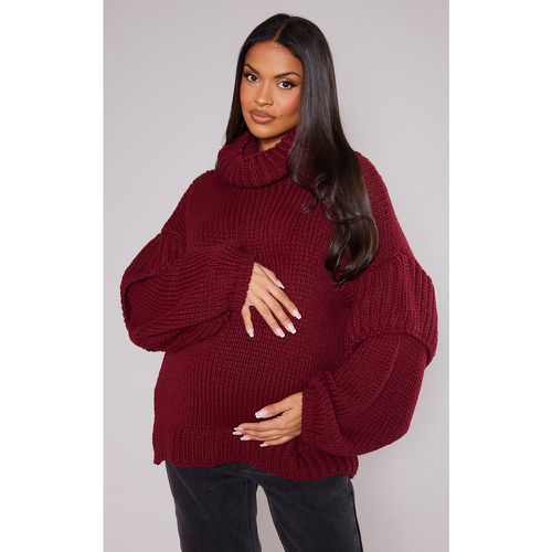 Maternité Pull de grossesse oversize en maille tricot épaisse à col roulé - PrettyLittleThing - Modalova