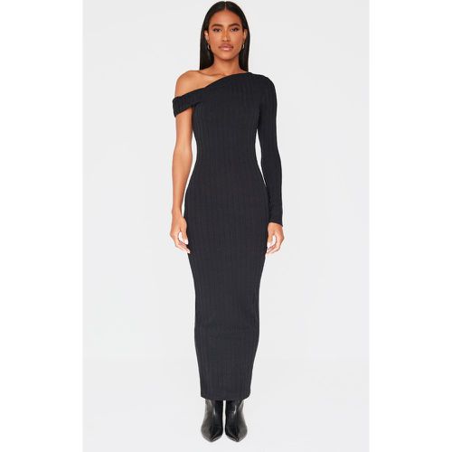 Robe longue côtelée asymétrique - PrettyLittleThing - Modalova