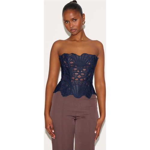 Corset en dentelle texturée transparente fleurie - PrettyLittleThing - Modalova