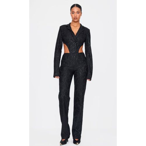 Tall Pantalon droit en dentelle à sequins - PrettyLittleThing - Modalova