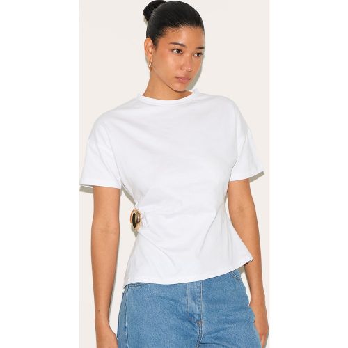 T-shirt à empiècement et ourlet asymétrique - PrettyLittleThing - Modalova