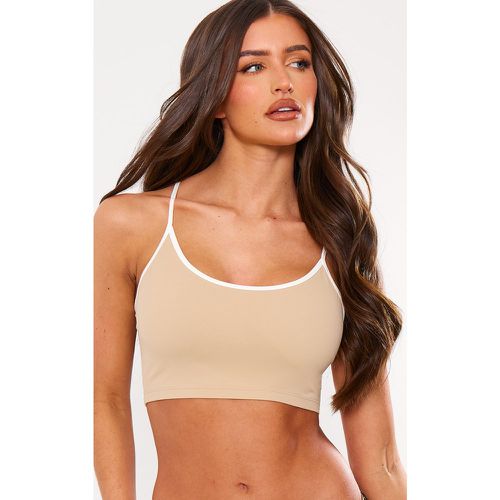 Soutien-gorge de sport Sculpt à détail contrastes et bretelles - PrettyLittleThing - Modalova