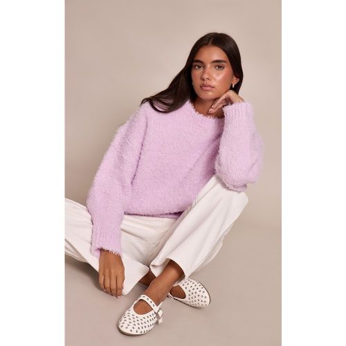 Pull oversize en maille tricot teddy | Taille Large - PrettyLittleThing - Modalova