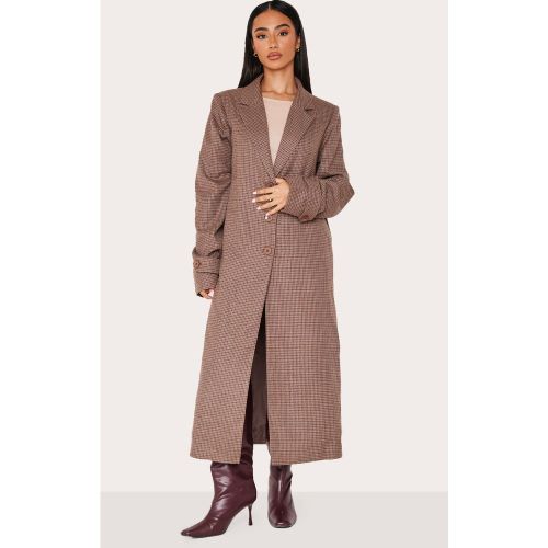 Petite Trench oversize à carreaux - PrettyLittleThing - Modalova
