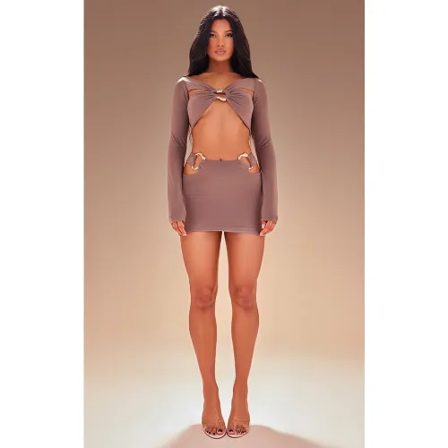Mini-jupe moulante deluxe doublée à anneau - PrettyLittleThing - Modalova