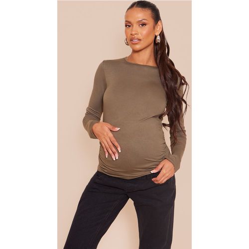 Maternité T-shirt basique de grossesse à manches longues et col ras - PrettyLittleThing - Modalova