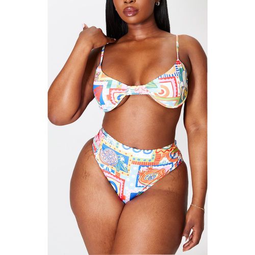 Plus Bas de maillot de bain imprimé à taille haute - PrettyLittleThing - Modalova