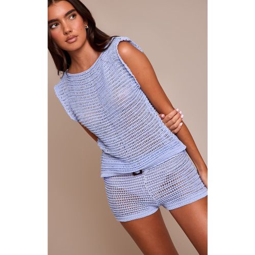 Mini short en maille tricot à ceinture | Taille Large - PrettyLittleThing - Modalova