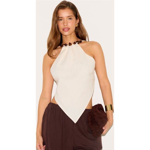 Top long à perles et ourlet pointu - PrettyLittleThing - Modalova