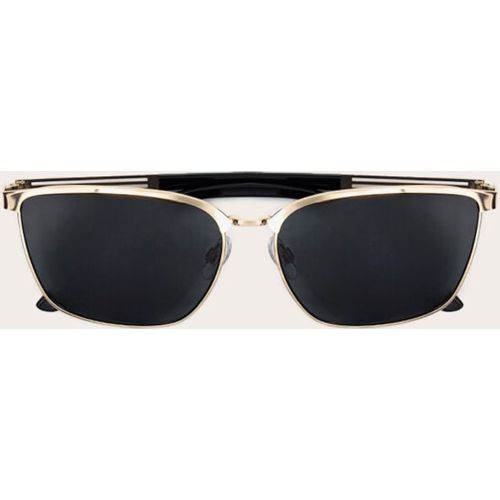 Lunettes de soleil carrées à barre et monture en métal - PrettyLittleThing - Modalova