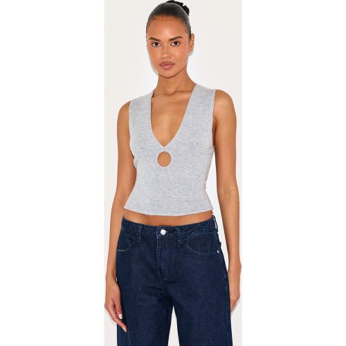 Crop top en maille tricot douce à décolleté - PrettyLittleThing - Modalova