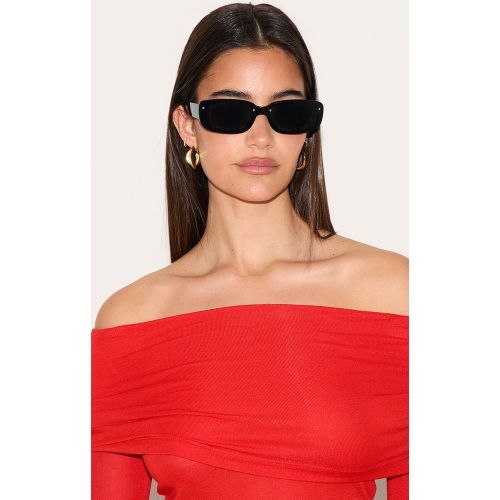 Lunettes de soleil carrées lisses - PrettyLittleThing - Modalova