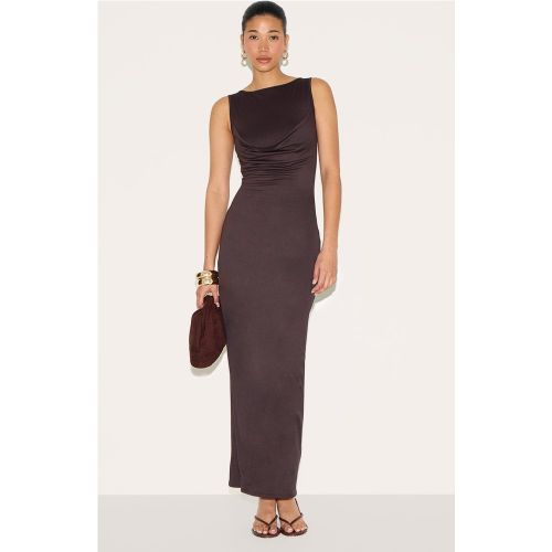 Robe longue doublée à buste drapé et contours - PrettyLittleThing - Modalova