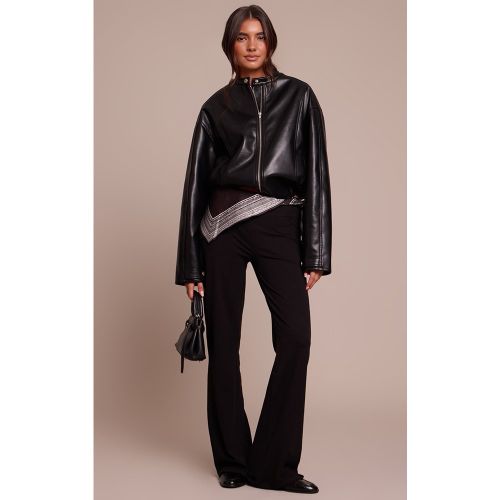 Pantalon flare en coton doux | Taille 38 - PrettyLittleThing - Modalova