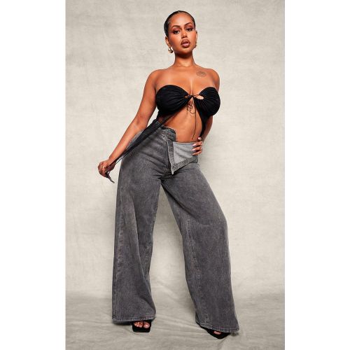 Shape Jean large gris clair à taille repliée - PrettyLittleThing - Modalova