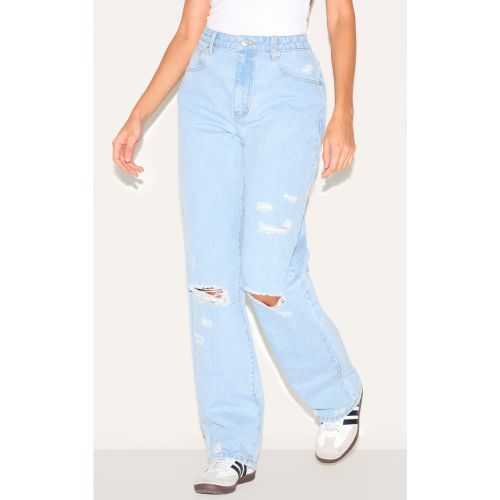 Jean boyfriend effet usé - PrettyLittleThing - Modalova