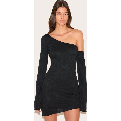 Mini robe asymétrique texturée à manches longues - PrettyLittleThing - Modalova