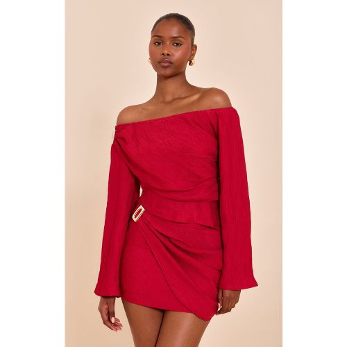Mini-jupe texturée à taille mi-haute - PrettyLittleThing - Modalova