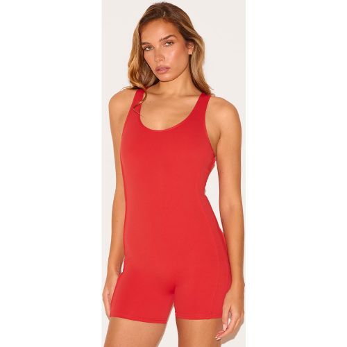 Combishort moulant en Sculpt à lisérés contrastants et col rond - PrettyLittleThing - Modalova