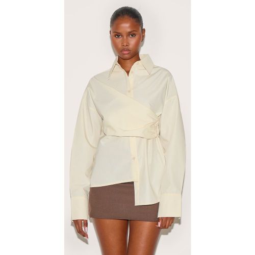 Chemise à détail drapé asymétrique - PrettyLittleThing - Modalova