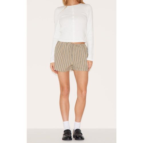 Short fluide en coton à fines rayures - PrettyLittleThing - Modalova