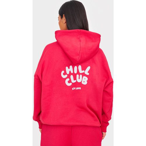 Hoodie oversize à slogan 'Chill Club' en relief - PrettyLittleThing - Modalova