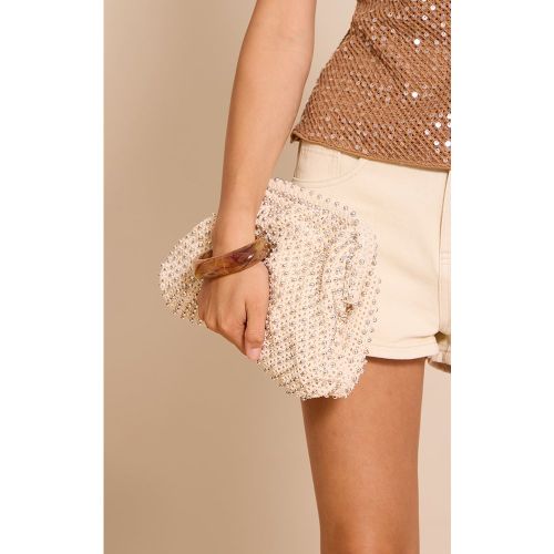Pochette en maille style crochet à clous argentés - PrettyLittleThing - Modalova