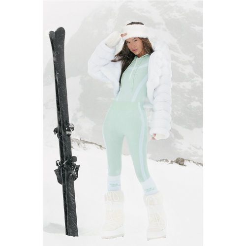 SKI Ensemble sans coutures vert à coutures contrastantes - PrettyLittleThing - Modalova