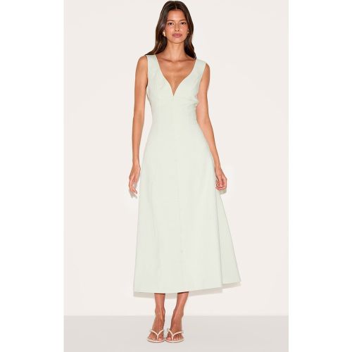 Robe de tailleur mi-longue tissée à décolleté et boutons - PrettyLittleThing - Modalova