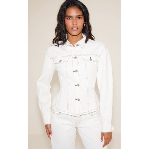 Veste en jean à manches longues et taille cintrée - PrettyLittleThing - Modalova