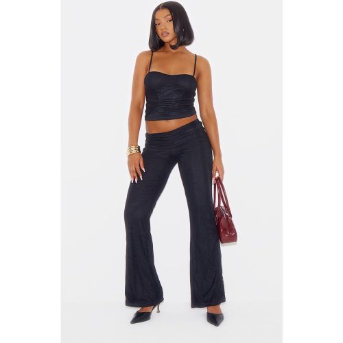 Pantalon flare en mesh à empiècements en dentelle | Taille 40 - PrettyLittleThing - Modalova